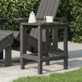 Patio Adirondack Table Anthracite 15"x15"x18.1" HDPE