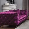 Atronia Loveseat; Purple Fabric 54906