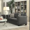 Laurissa Loveseat w/4 Pillows in Light Charcoal Linen 52406