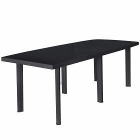 Patio Table Anthracite 85"x35.4"x28.3" Plastic