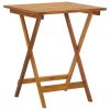 Folding Patio Table 23.6"x23.6"x29.5" Solid Acacia Wood