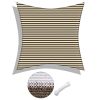 16'x16' Square Sun Shade Sail/ Coffee+White