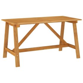 Patio Dining Table 55.1"x27.6"x28.9" Solid Acacia Wood