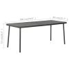 Patio Table Dark Gray 70.9"x32.7"x28.3" Steel