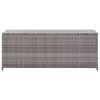 Patio Storage Box Gray 59.1"x19.7"x23.6" Poly Rattan