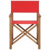 Director's Chair Solid Teak Wood Red