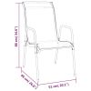 Patio Chairs 6 pcs Steel and Textilene Black