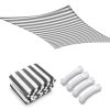 13'x19' Rectangle Sun Shade Sail/ Gray+White