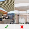 16'x16' Square Sun Shade Sail/ Coffee+White