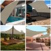 16'x16' Square Sun Shade Sail/ Coffee+White