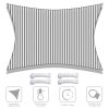 13'x19' Rectangle Sun Shade Sail/ Gray+White