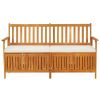 Storage Bench with Cushion 66.9" Solid Wood Acacia