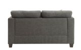 Laurissa Loveseat w/4 Pillows in Light Charcoal Linen 52406