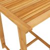 Patio Bar Table 27.6"x27.6"x40.9" Solid Acacia Wood