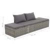 Patio Bed Gray 76.8"x23.6" Poly Rattan