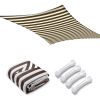 16'x16' Square Sun Shade Sail/ Coffee+White