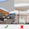 22'x23' Rectangle Sun Shade Sail/ Gray+White