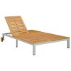 Double Sun Lounger Solid Wood Acacia