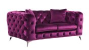 Atronia Loveseat; Purple Fabric 54906