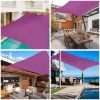 20'x16' Rectangle Sun Shade Sail/Red Purple