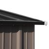 TOPMAX Patio 5ft Wx3ft. L Garden Shed; Metal Lean-to Storage Shed with Lockable Door; Tool Cabinet for Backyard; Lawn; Garden; Brown