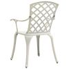 Patio Chairs 4 pcs Cast Aluminum White