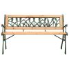 Patio Bench 48" Cast Iron and Solid Firwood