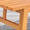 Kapalua Honey Nautical Eucalyptus Wooden Outdoor Sofa Table