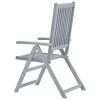 Patio Reclining Chairs 2 pcs Gray Solid Acacia Wood