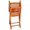 Folding Patio Chairs 8 pcs Solid Eucalyptus Wood