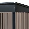 TOPMAX Patio 5ft Wx3ft. L Garden Shed; Metal Lean-to Storage Shed with Lockable Door; Tool Cabinet for Backyard; Lawn; Garden; Brown