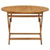 Folding Garden Table 43.3" Solid Acacia Wood