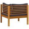 2-Seater Patio Sofa with Cushion Solid Acacia Wood