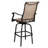 2pcs Wrought Iron Swivel Bar Chair Patio Swivel Bar Stools Black