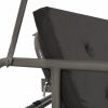 Outdoor Convertible Swing Bench with Canopy Anthracite 78"x47.2"x80.7" Steel