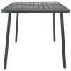 Patio Table Dark Gray 70.9"x32.7"x28.3" Steel