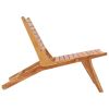 Patio Chair with Footrest Solid Teak Wood