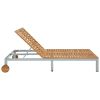 Double Sun Lounger Solid Wood Acacia