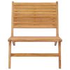 Patio Chair with Footrest Solid Teak Wood