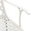 Patio Chairs 4 pcs Cast Aluminum White