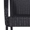 Stackable Patio Chairs 4 pcs Poly Rattan Black