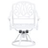 3 Piece Bistro Set Cast Aluminum White