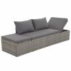 Patio Bed Gray 76.8"x23.6" Poly Rattan