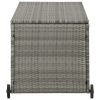 Patio Storage Box Light Gray 47.2"x25.6"x24" Poly Rattan