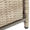 Outdoor Patio 4-Piece All Weather PE Wicker Rattan Sofa Set with Adjustable Backs for Backyard, Poolside, Gray