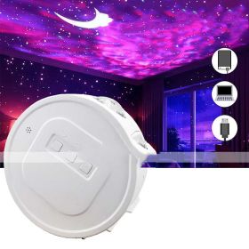 Remote Control Bluetooth LED Starry Sky Projection Lamp (Option: White A)