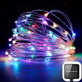 100 200led solar copper wire string light (Option: 12Style)