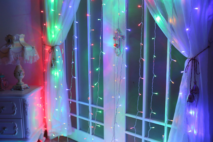 Christmas LED Curtain Lights (Option: EU220V-Colorful)