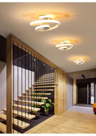 Simple and modern metal led lighting ceiling light (Option: White-Warm-110V)