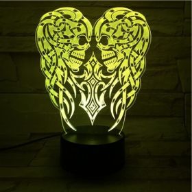 Flower skull 3D night light (Option: 4Skeleton-USB)